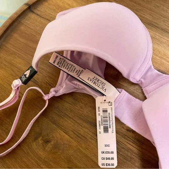 Victoria’s Secret The T-Shirt Lightly Lined Demi Bra | 30C | Orchid Bouquet 07HX - Picture 6 of 13